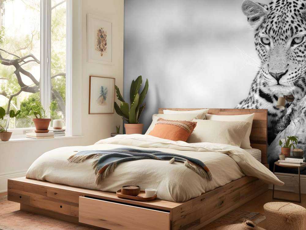 Leopard black, white