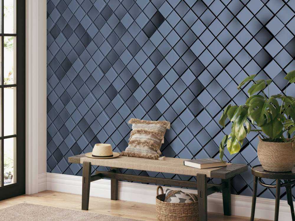 Blue 3D tiles