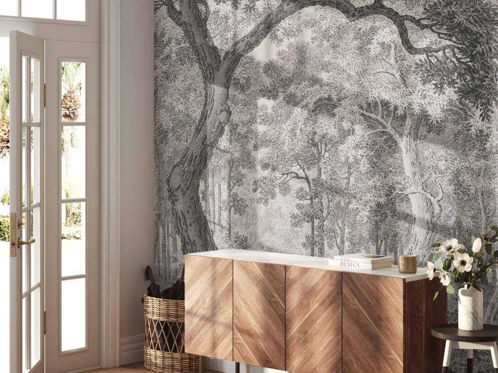Forest view with two deer