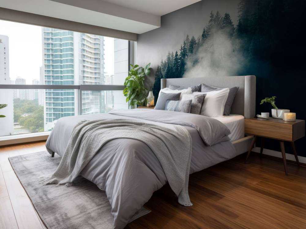 Foggy alpine morning