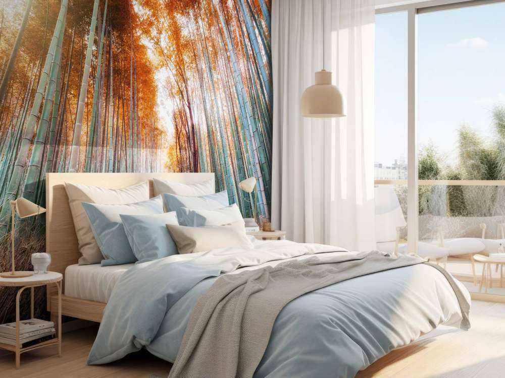 Autumn bamboo forest