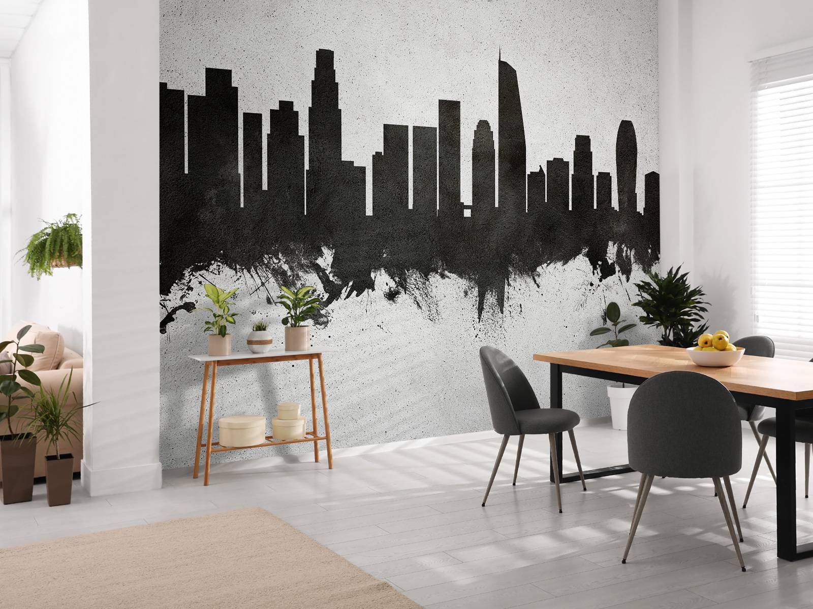 Watercolor skyline, Los Angeles