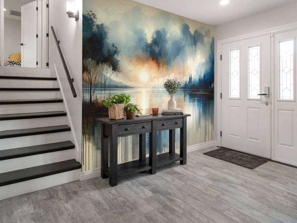 Watercolour Abstract Lake