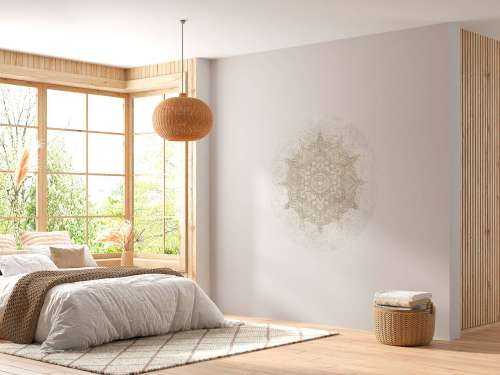 Golden Sparkling Mandala - beige