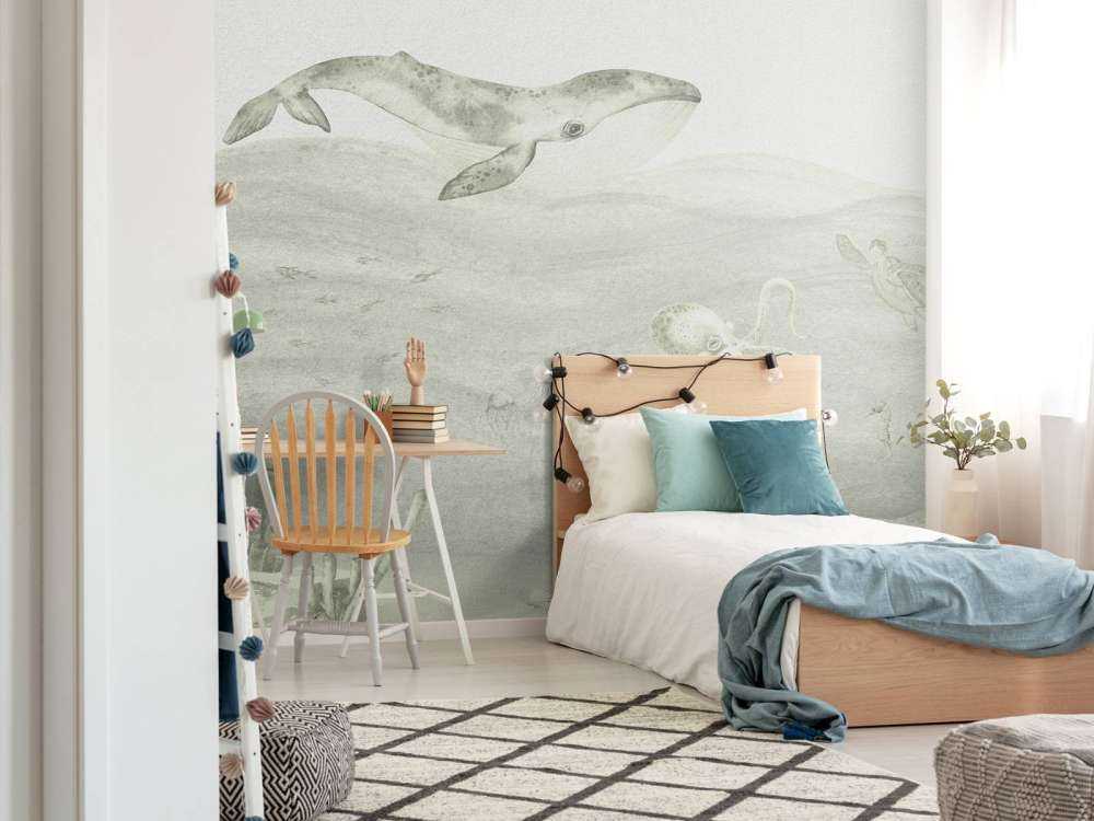 Underwater world in green