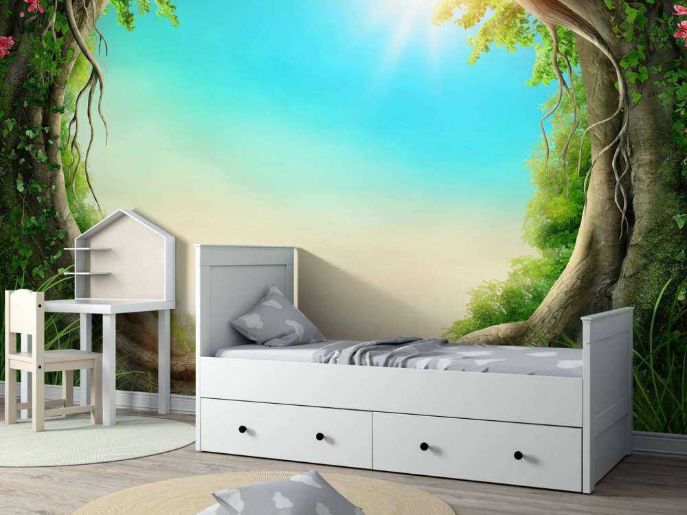 Colourful fairytale forest