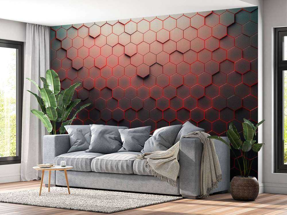 Red honeycomb