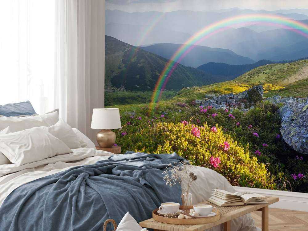 Landscape with flowers