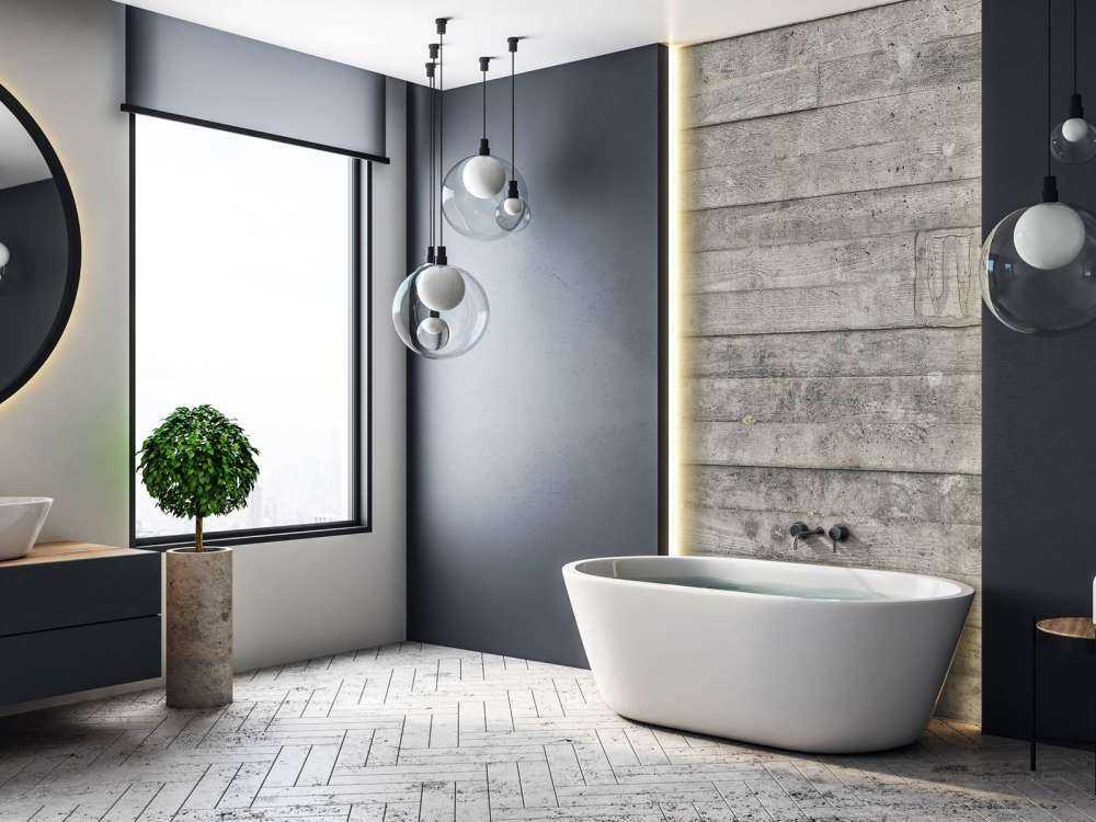 Wooden grey wall