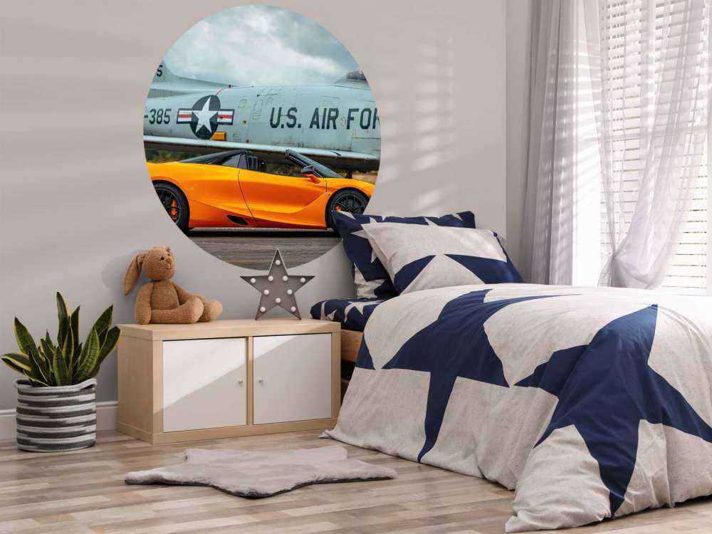 Supercar and fighter jet