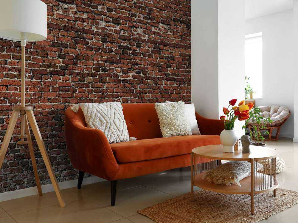 Old restored brick wall