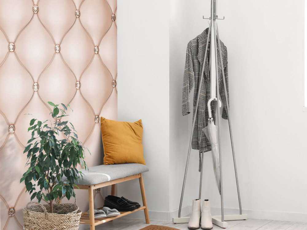 Chic pink caped wall