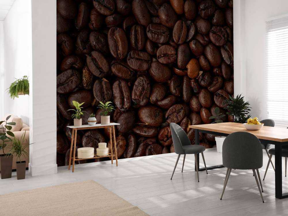 Coffee beans close up