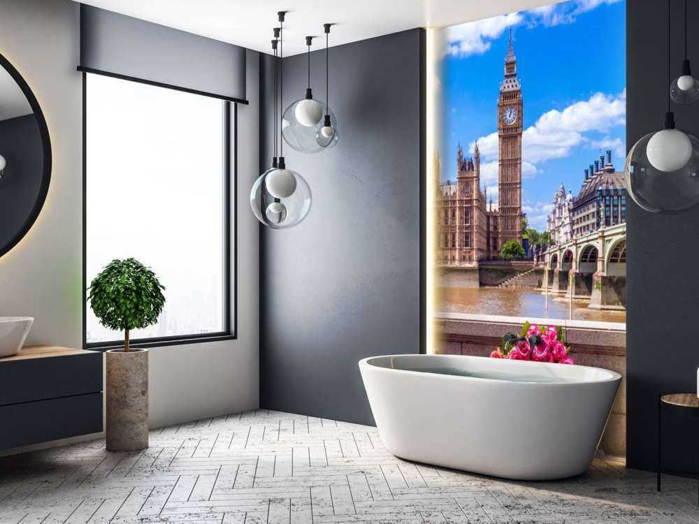 Pink roses in London