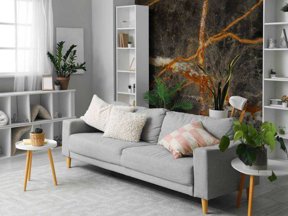 Marble with copper tones