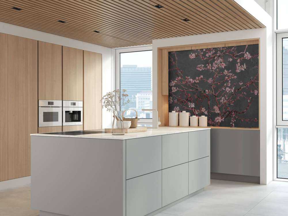 Almond Blossom with a Red Hue