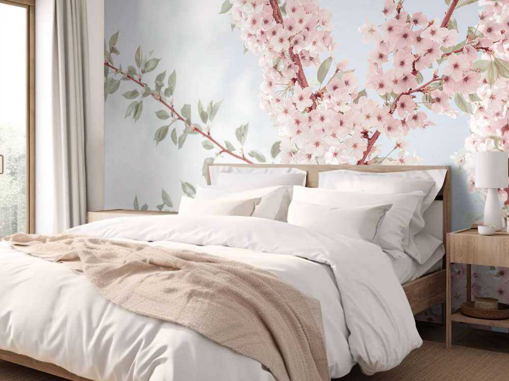 Blossom flowers from below