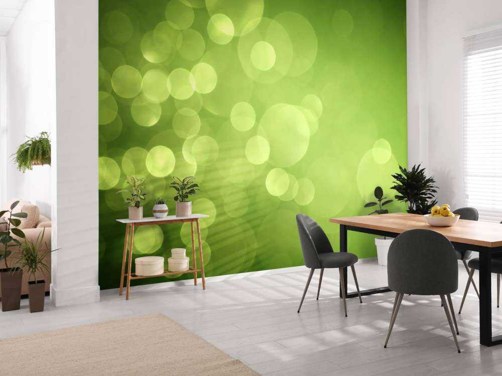 Abstract green circles