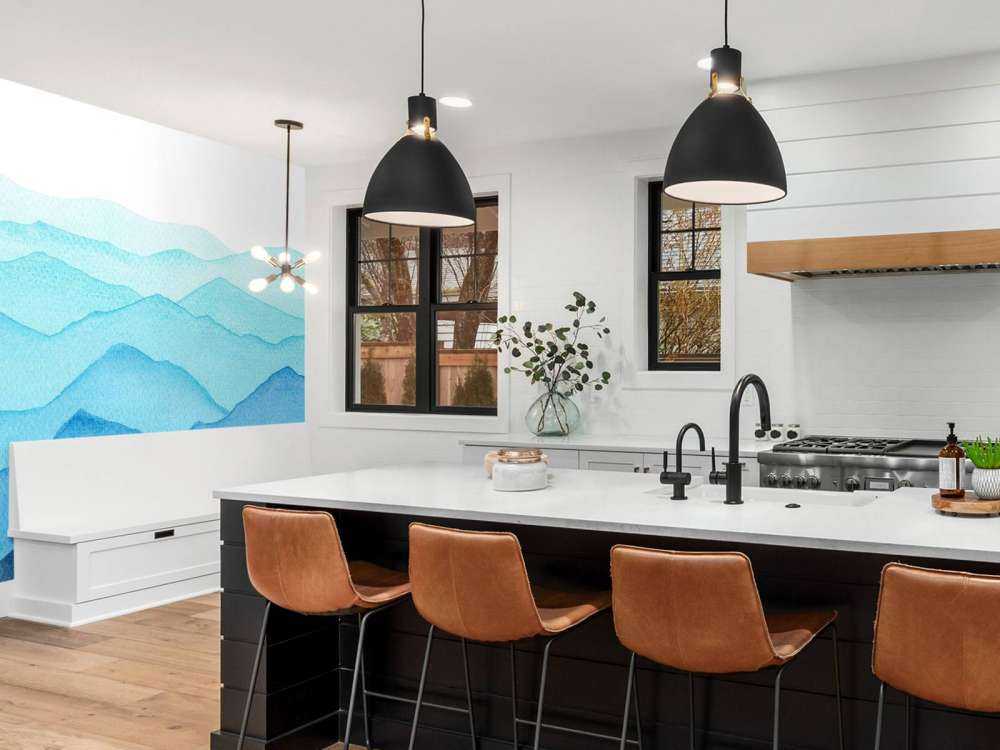 Watercolor mountains