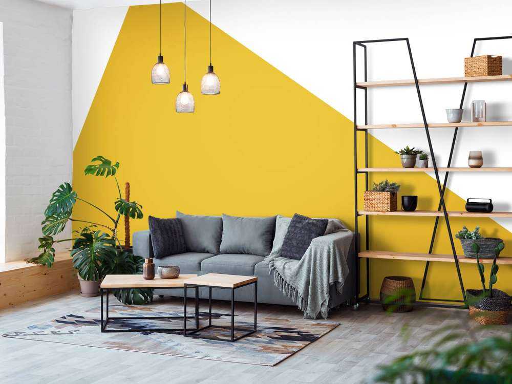 Triangle, ochre yellow