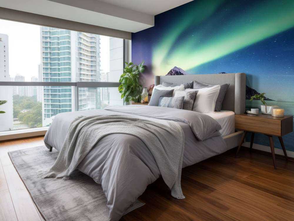 Clear northern lights