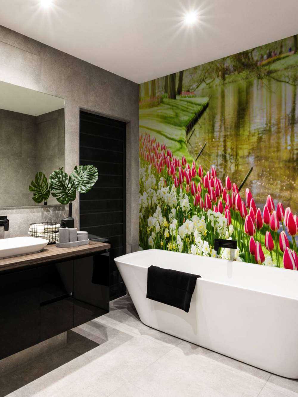 Flowers in a sunny park