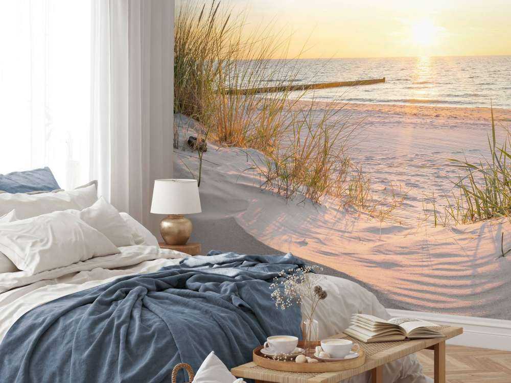 Dune beach with sunset