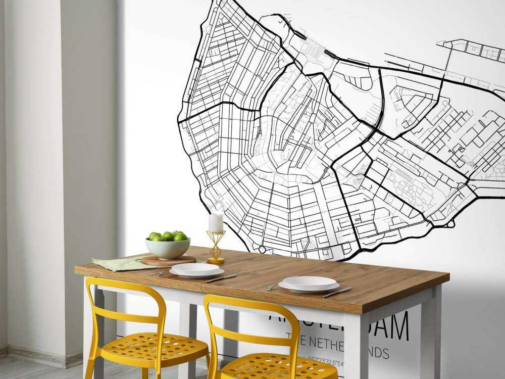 Unique map of Amsterdam