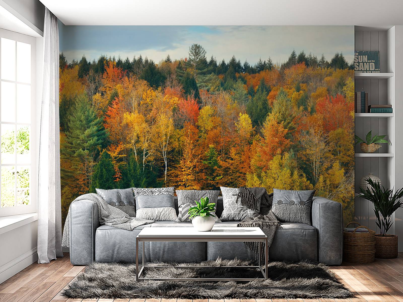Lake with autumn trees