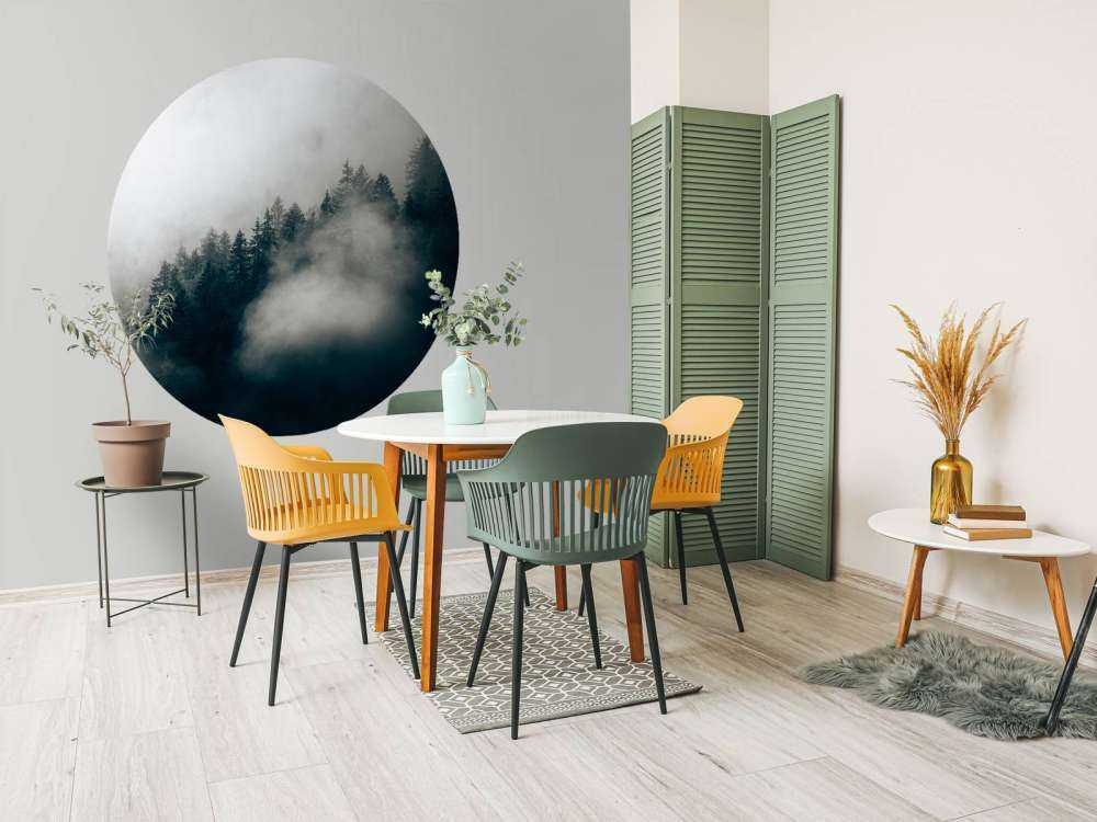 Foggy alpine morning