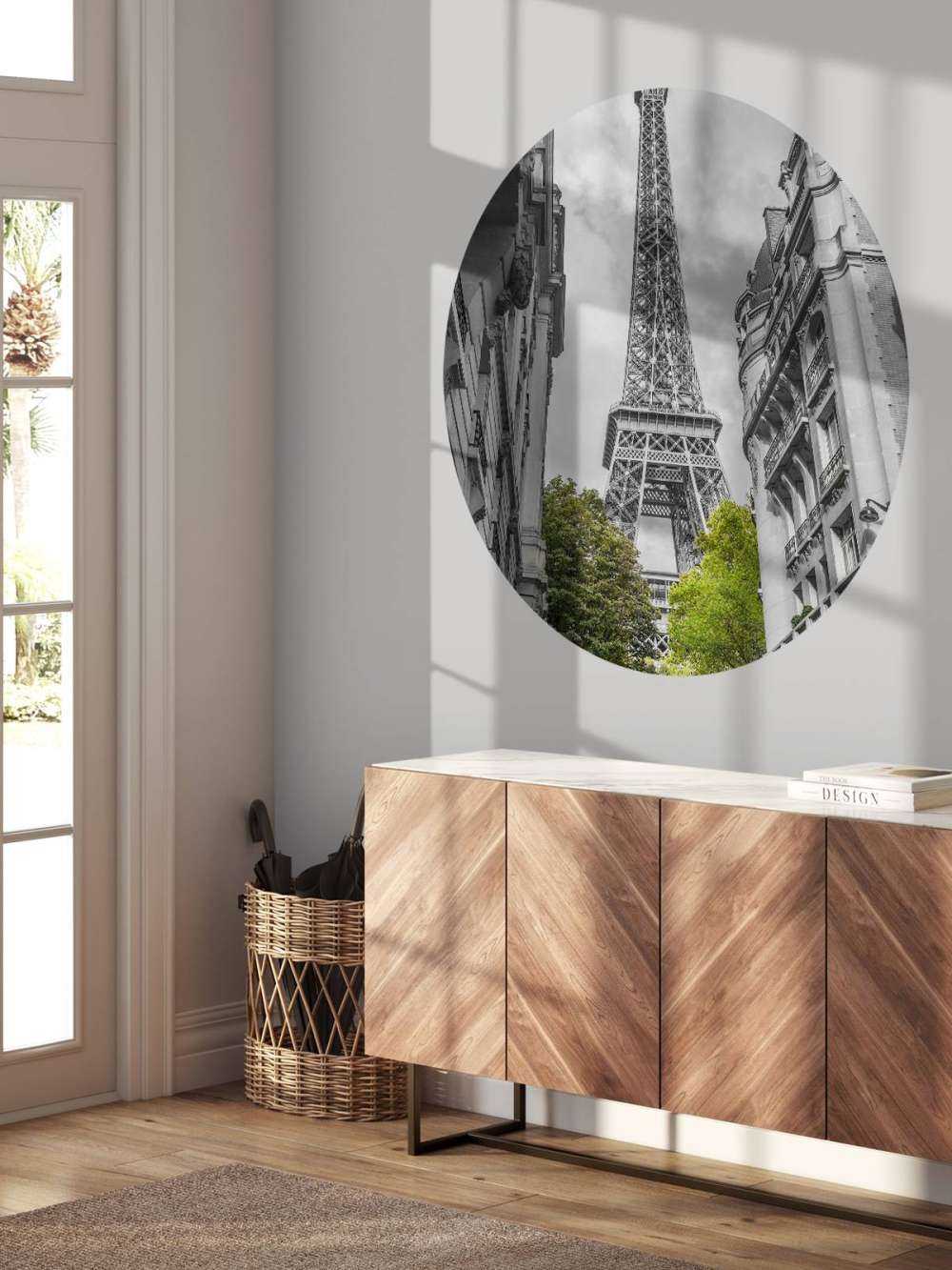 Eiffel Tower black and white