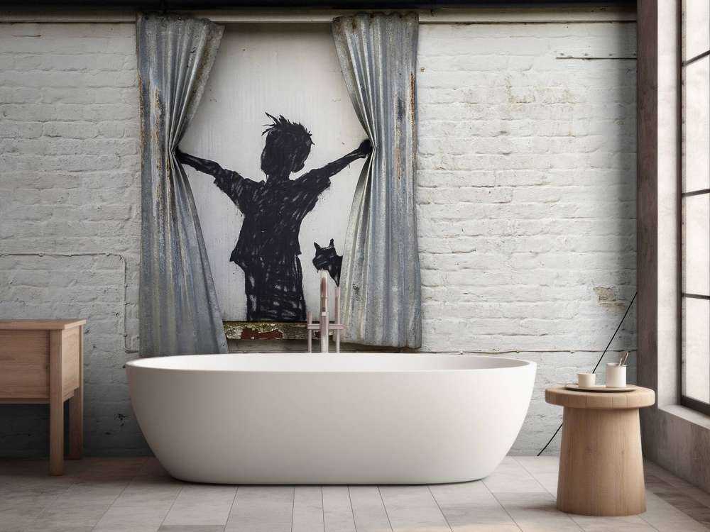 肉筆☆油絵☆F20号『Morning is Broken』Banksy/模写 Amazon｜Banksy Canvas Wall Art Abstract Graffiti Street Pop