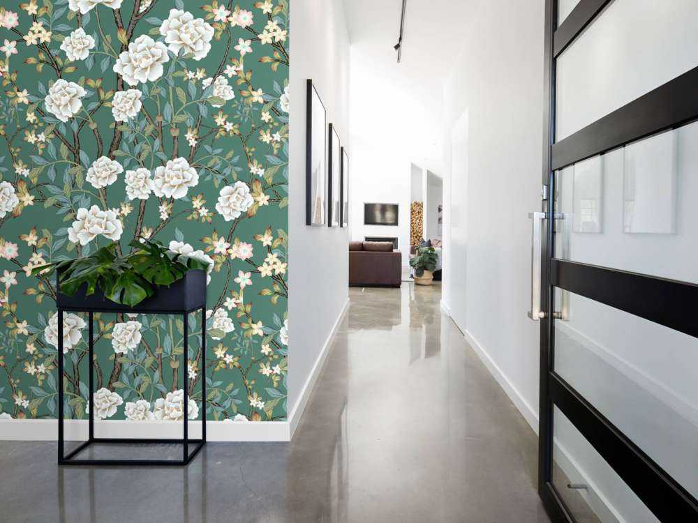 Peonies&#x20;on&#x20;green&#x20;background