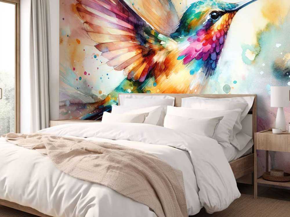 Iridescent Hummingbird Mid Flight