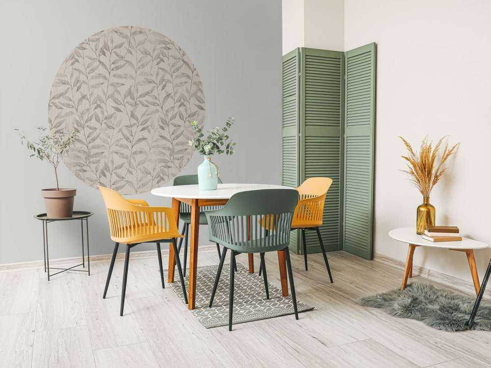 Japandi climbing leaves - light brown