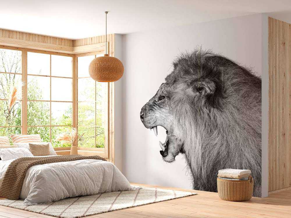 Roaring lion white