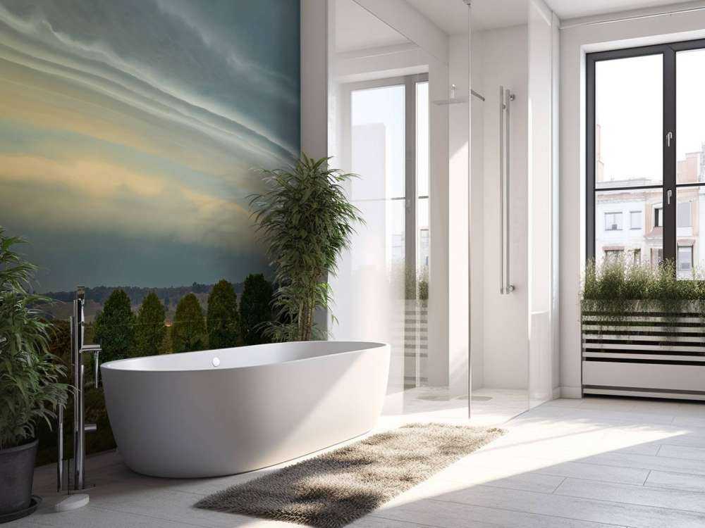 Plankwolk (Shelfcloud) boven heidegebied