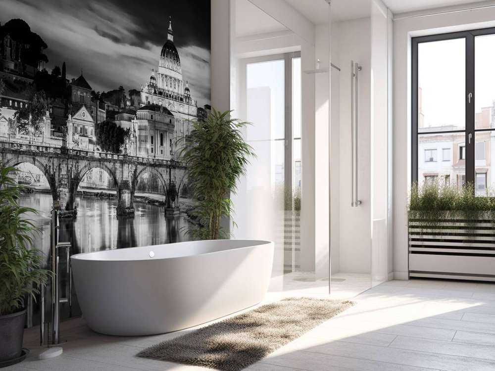 Vaticaanstad in zwart-wit