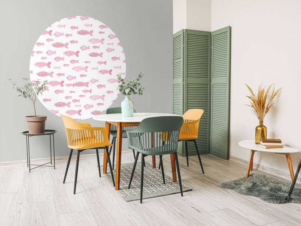 Roze visjes print