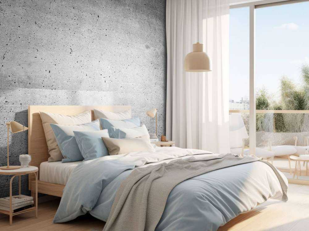 Donkergrijs betonnen muur