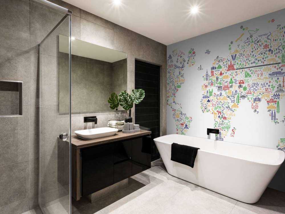 Abstracte wereldkaart