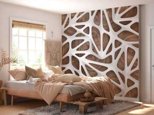 White pattern on wood