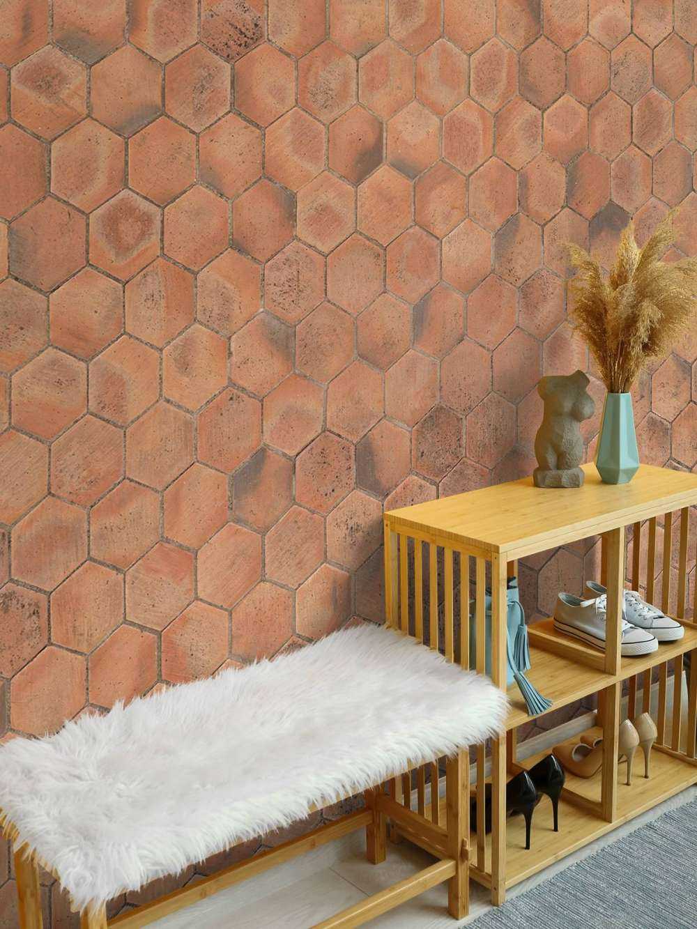 Unpolished stone floor