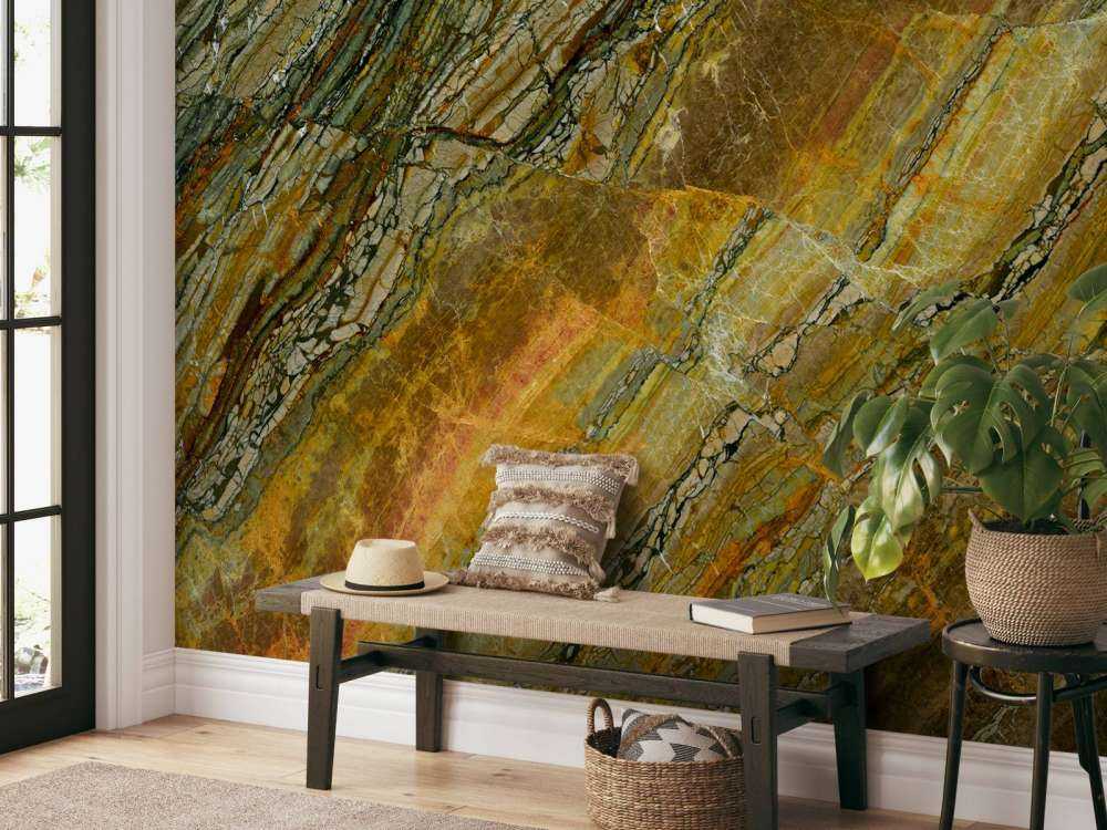 Coloured broken marble