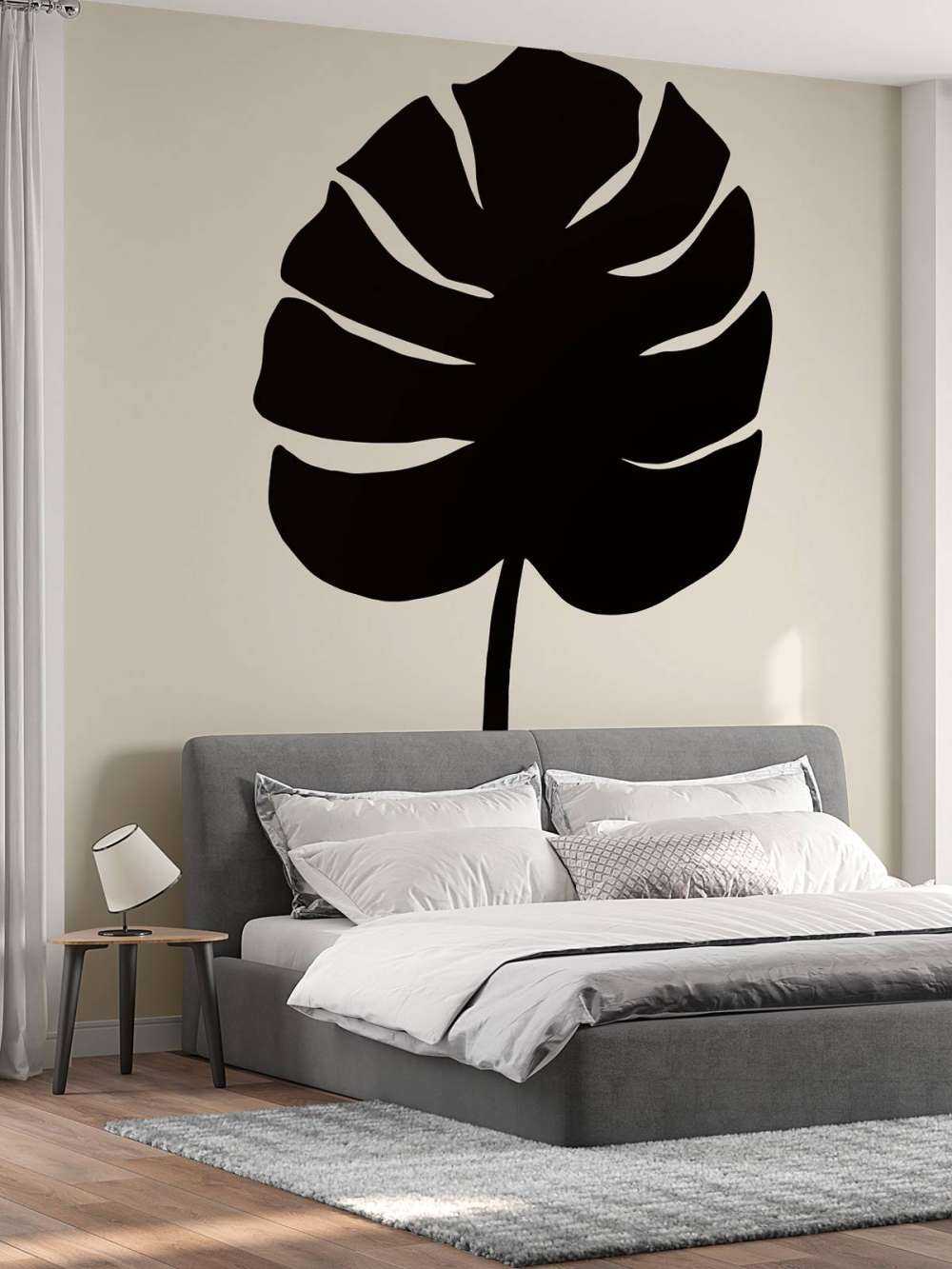 Monstera Leaf Black