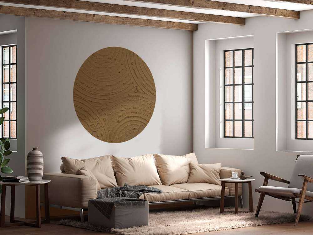 Zen cirkels grove structuur in het bruin