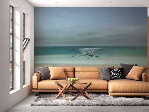 Calm sea with seagulls