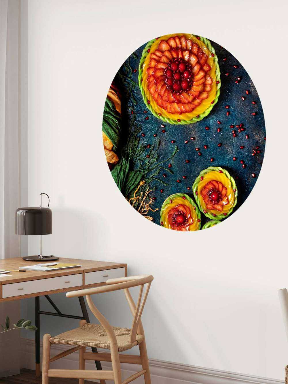 Colored fruit tart