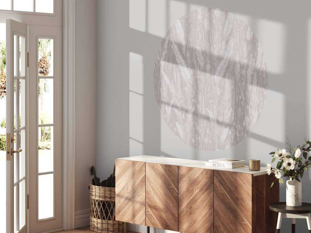 Wall of field grasses - taupe