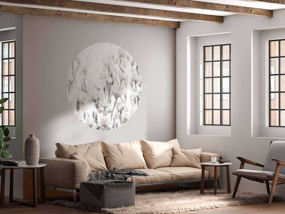 Irises Dance Seamless Muted Beige